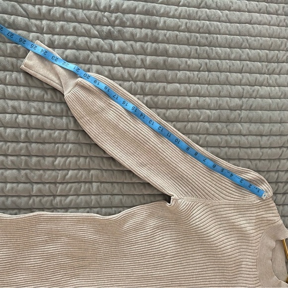 Banana Republic Sweater Dress Long Sleeve Tan‎ Size S Mock Neck. - Picture 4 of 8